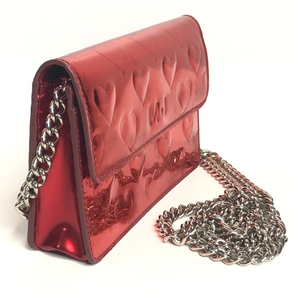 Marc Jacobs for Marc Jacobs Limited Edition Red Metallic Heart Crossbody/Clutch - Picture 4 of 16
